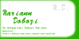 mariann dobozi business card